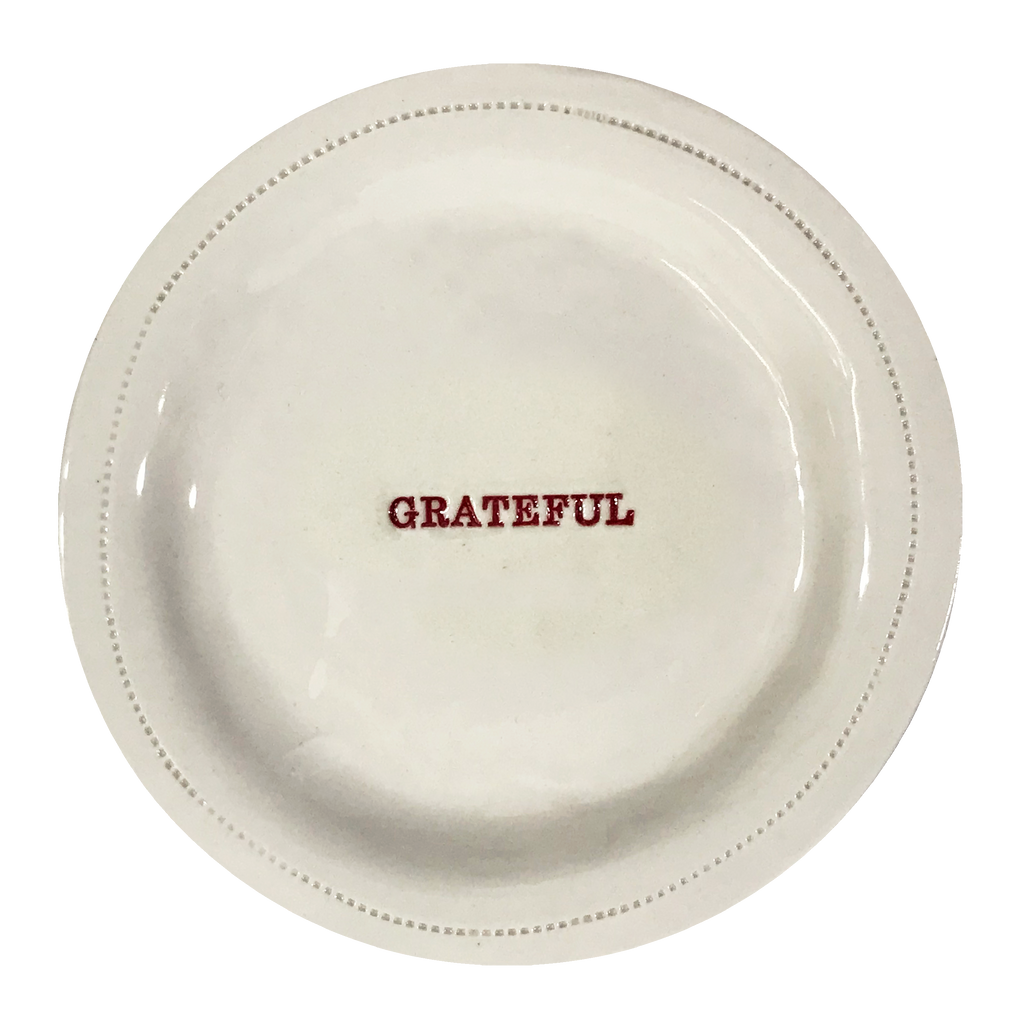 Grateful- 6" Porcelain Round Dish