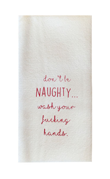 Be Nice/Don't Be Naughty. - Disposable Guest Towels