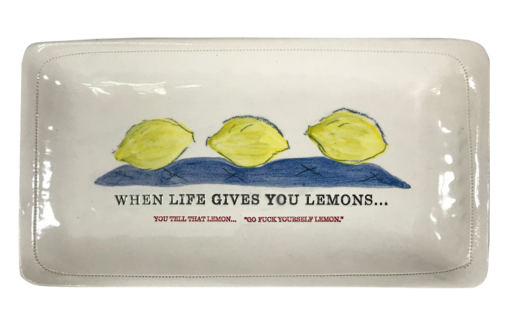 When life gives you lemons...  Porcelain 11x5 Platter
