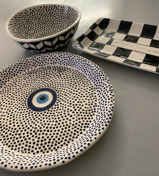 Unique Hand Painted Platter.